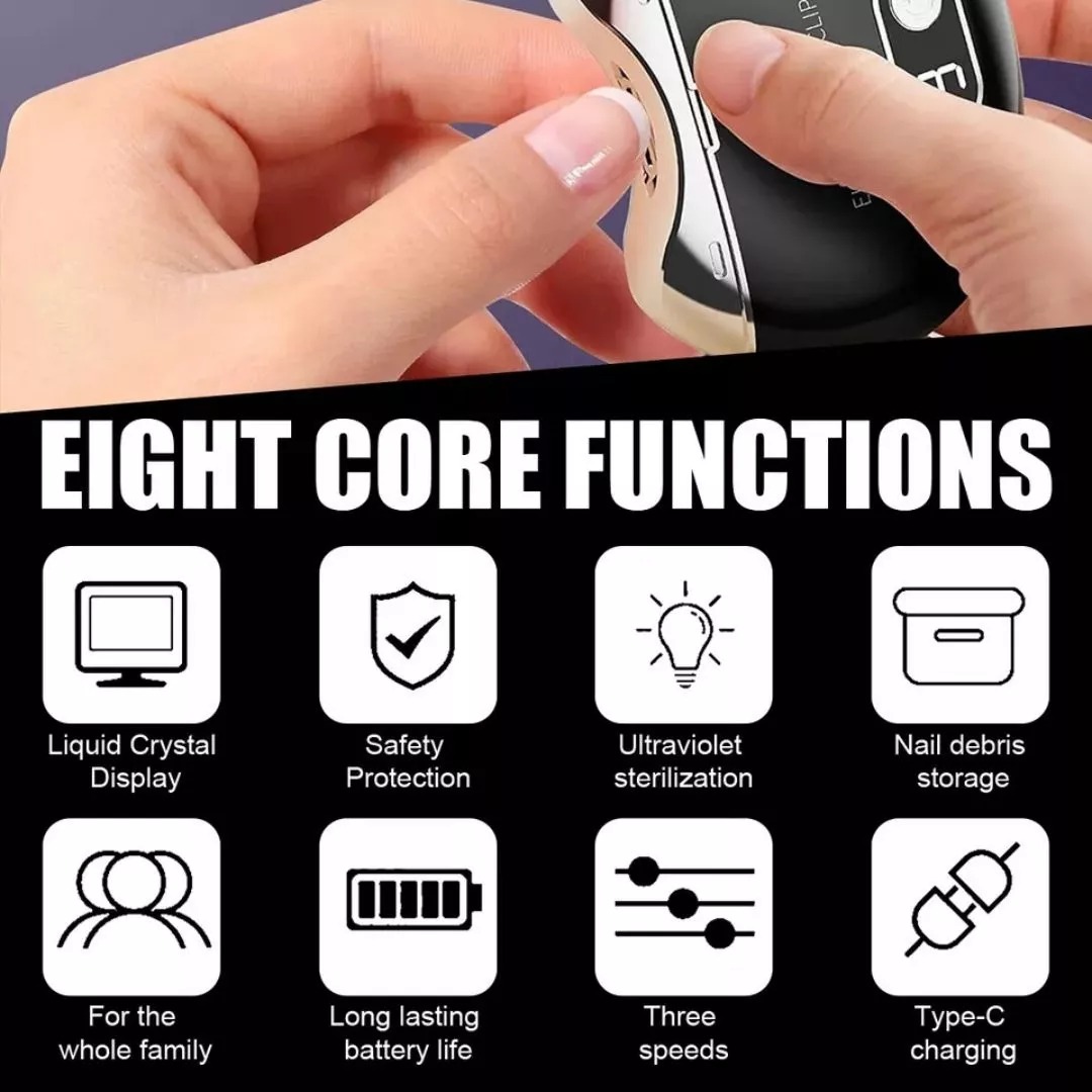 Cortauñas Electrico con Luz 3 en 1